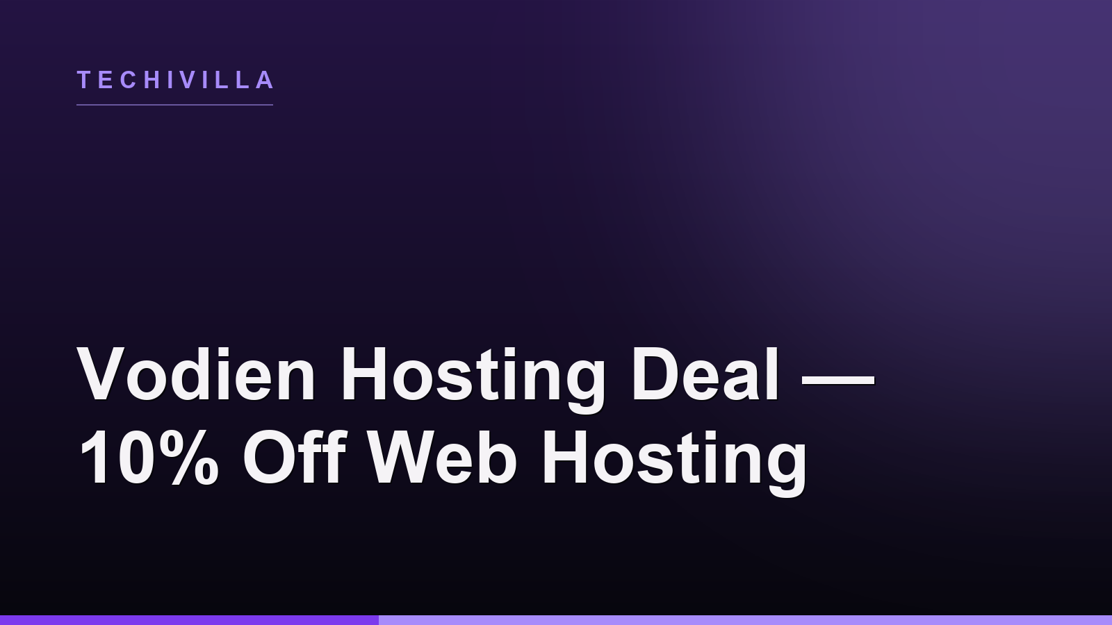 Vodien Web Hosting Deal: 10% Off New 1- and 2-Year Plans